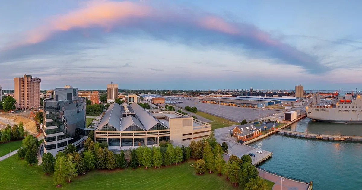 Cityscape view of Newport News, VA