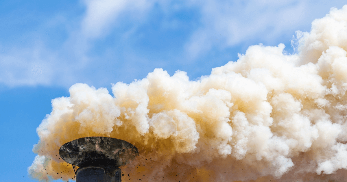 toxic chemicals coming from industrial plant